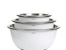 3-Piece Stainless Steel Mixing Bowl Set - White