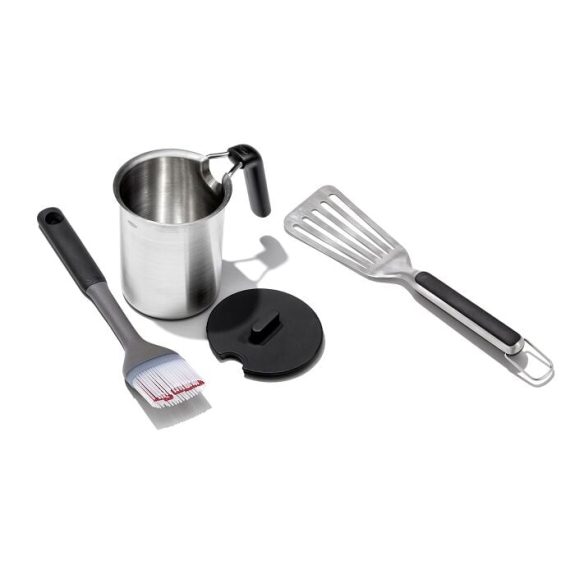 Grilling Basting Pot and Brush Set & Grilling Precision Turner Bundle