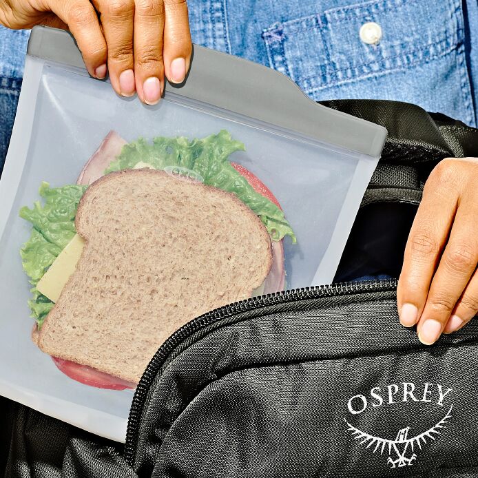 Silicone Reusable Bag Sandwich (28 oz) - Fog