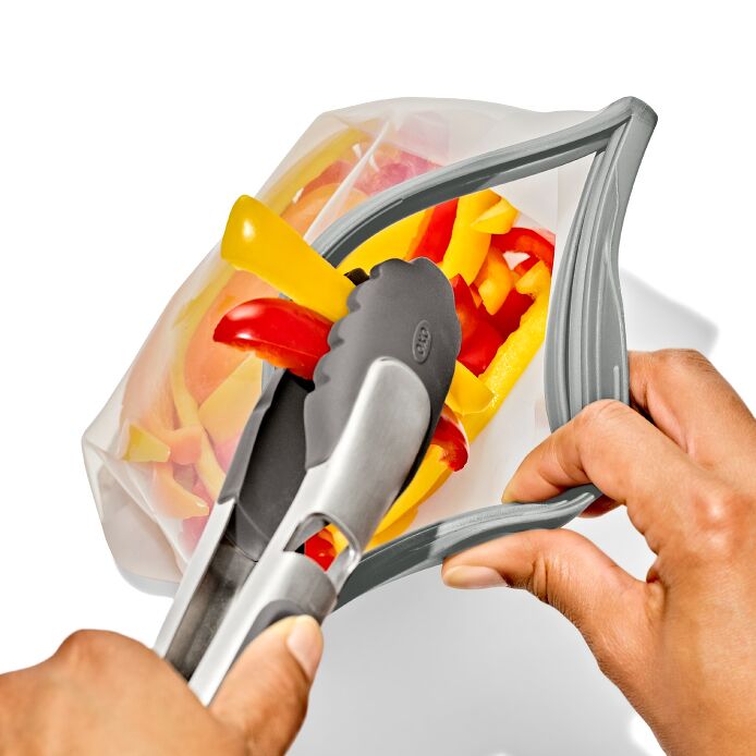 Silicone Reusable Bag Stand-Up Quart (32 oz) - Fog