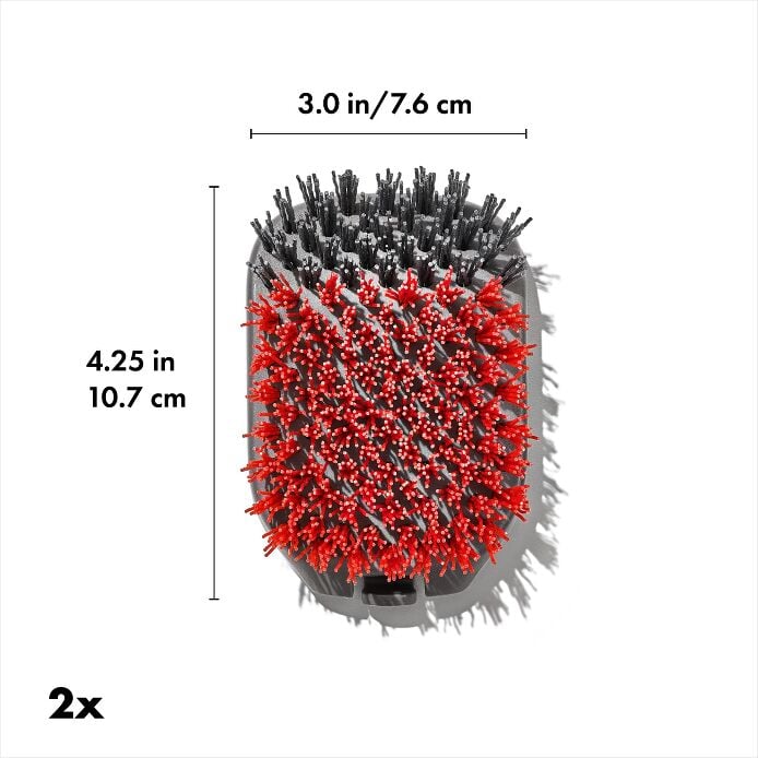 Outdoor Nylon Grill Brush Set of 2 Replacement Heads