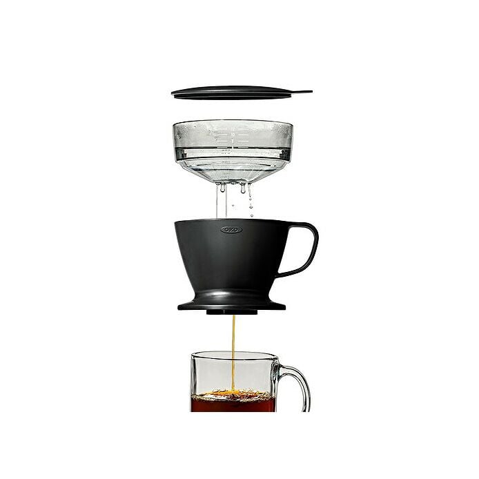 Pour Over Coffee Maker with Water Tank - Matte Black