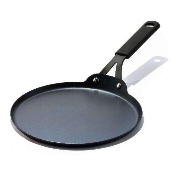 Obsidian Carbon Steel 10-Inch Cr??pe Pan with Silicone Sleeve