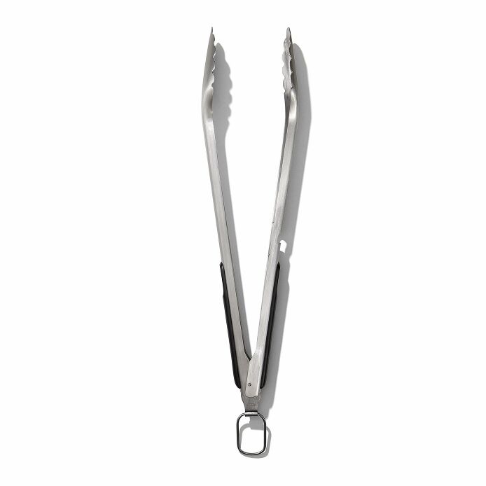 Grilling Tongs with Built-In Bottle Opener