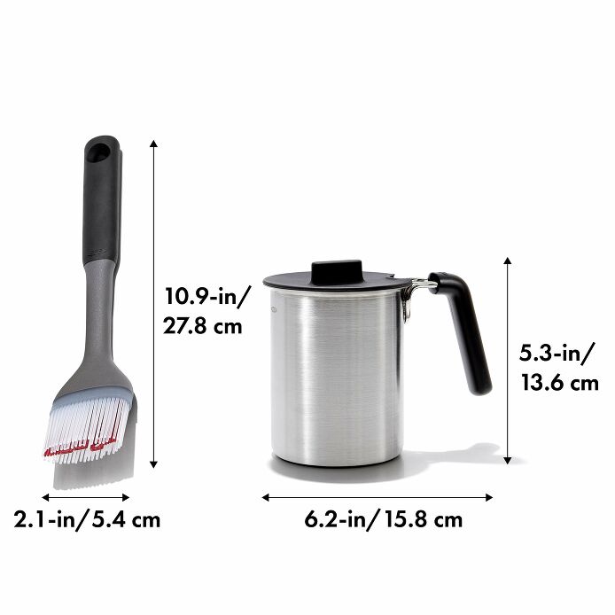 Grilling Basting Pot and Brush Set