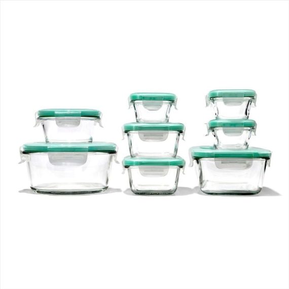 16 Piece Glass Smart Seal Everyday Container Set