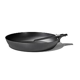 Outdoor 12-inch Carbon Steel Pan with Removable Handle