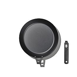 Outdoor 12-inch Carbon Steel Pan with Removable Handle
