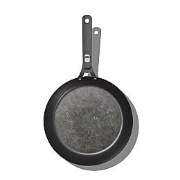Outdoor 12-inch Carbon Steel Pan with Removable Handle