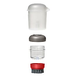 Outdoor Soap Dispensing Dish Brush with Storage Case