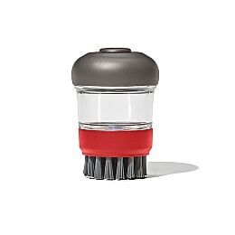 Outdoor Soap Dispensing Dish Brush with Storage Case