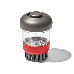 Outdoor Soap Dispensing Dish Brush with Storage Case