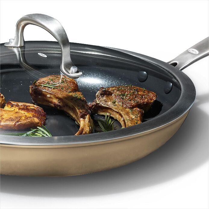 Enhanced 12" Frypan with Lid ?C Biscuit