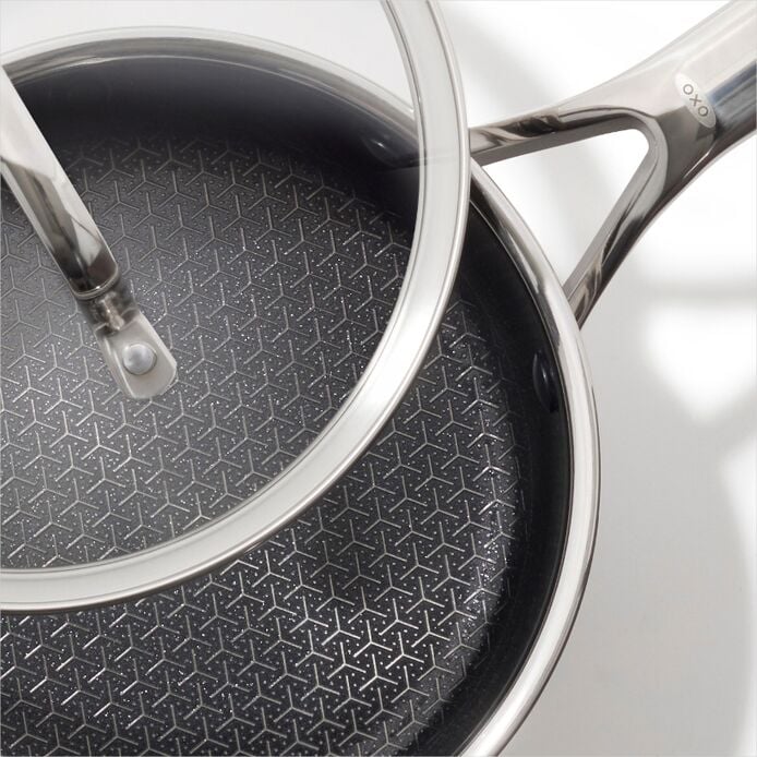 Trident Hybrid Non-Stick Stainless Steel 2.5 Qt Saucepan with Lid