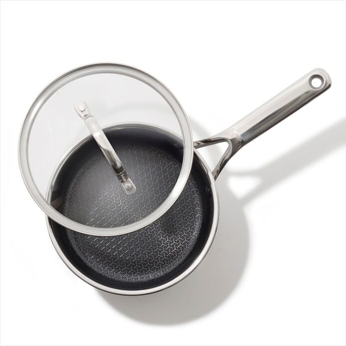 Trident Hybrid Non-Stick Stainless Steel 2.5 Qt Saucepan with Lid