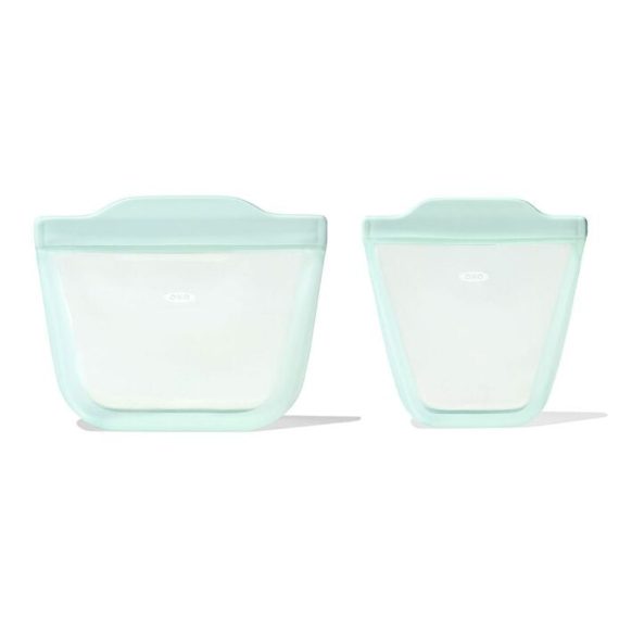 Tot Silicone Reusable Bags ?C 2 Piece Mixed Snack Set