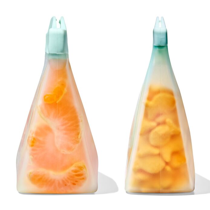 Tot Silicone Reusable Bags ?C 2 Piece Mixed Snack Set
