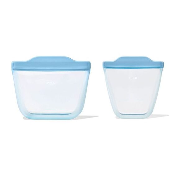 Tot Silicone Reusable Bags ?C 2 Piece Mixed Snack Set