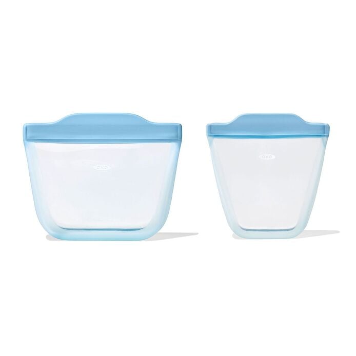Tot Silicone Reusable Bags ?C 2 Piece Mixed Snack Set