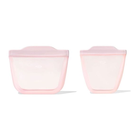Tot Silicone Reusable Bags ?C 2 Piece Mixed Snack Set