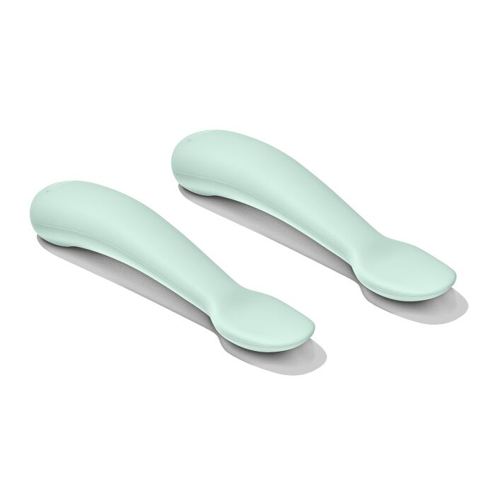 Textured Suction Plate & Spoons Set - 3-Piece