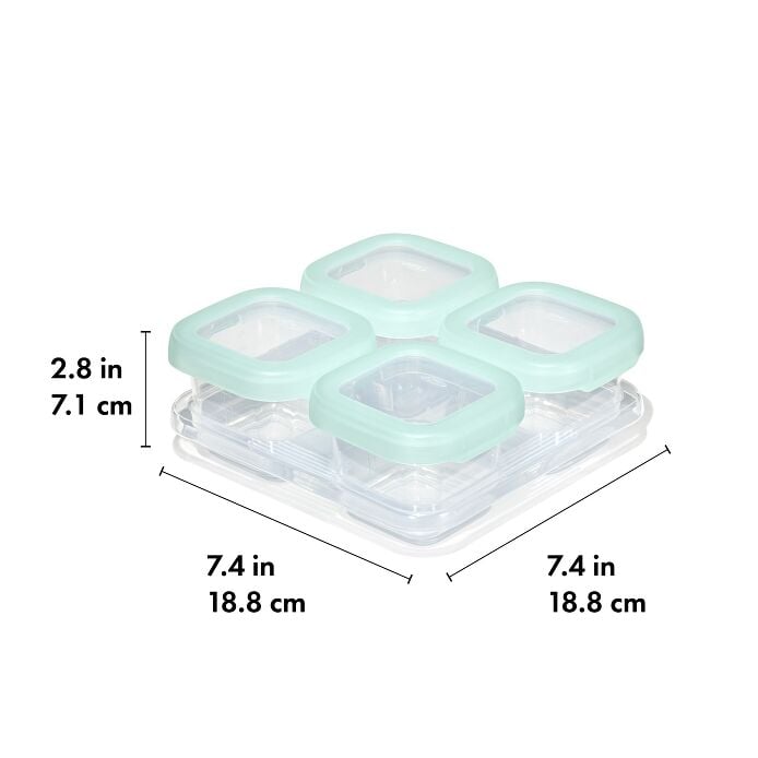Baby Blocks Food Storage Containers (6 oz) - Opal